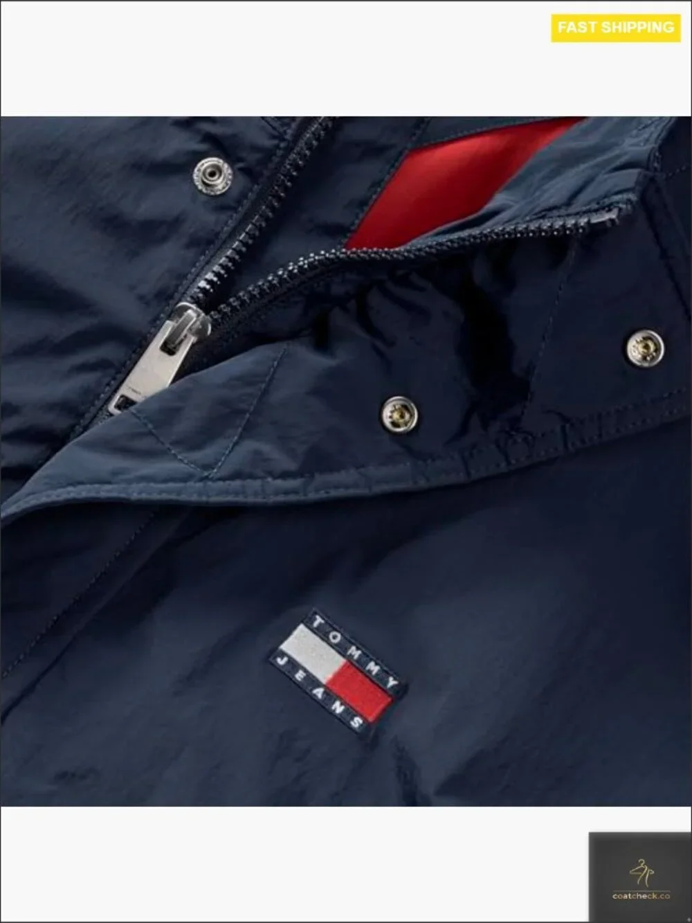 Lightweight Windbreaker Jacket With Embroidered Back Logo Regular Fit Snap Zip